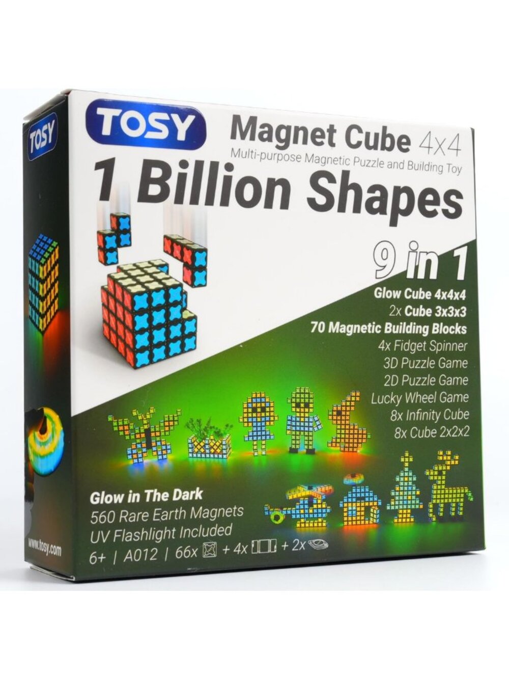 Magnetic Puzzle Cube 4x4 - 560 Magnets, 8-in-1 Creative Building Toy & Fidget